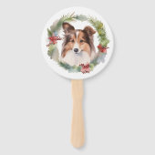 Shetland Sheepdog Weihnachtsmann Fächer (Rückseite)
