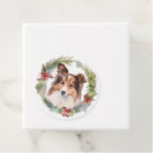 Shetland Sheepdog Weihnachtsmann Geschenkanhänger (Beispiel)