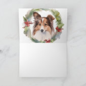 Shetland Sheepdog Weihnachtsmann Karte (Innenseite)