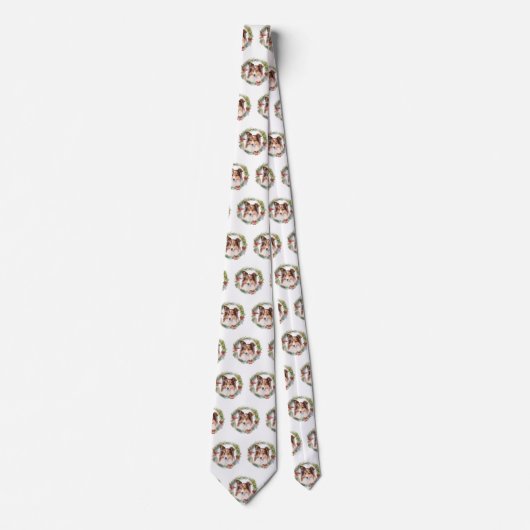 Shetland Sheepdog Weihnachtsmann Krawatte (Vorderseite)