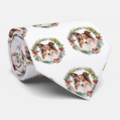 Shetland Sheepdog Weihnachtsmann Krawatte (Gerollt)
