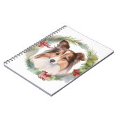 Shetland Sheepdog Weihnachtsmann Notizblock (Linke Seite)