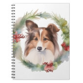 Shetland Sheepdog Weihnachtsmann Notizblock (Vorderseite)
