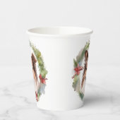 Shetland Sheepdog Weihnachtsmann Pappbecher (Links)