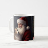 Shetland Sheepdog Weihnachtsmann Weihnachten Kaffeetasse (Vorderseite Links)