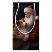Shetland Sheepdog Weihnachtsmann Weihnachten Kleine Geschenktüte (Vorderseite)