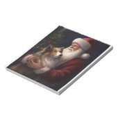Shetland Sheepdog Weihnachtsmann Weihnachten Notizblock (Rotiert)