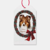 Shetland Sheepdog Weihnachtsschaden Geschenkanhänger (Rückseite)