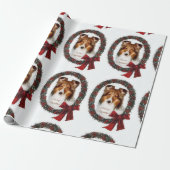 Shetland Sheepdog Weihnachtsschaden Geschenkpapier (Ungerollt)