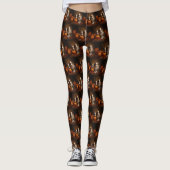 Shetland Sheepdog Welpe Autumn Delight Pumpen Leggings (Vorderseite)