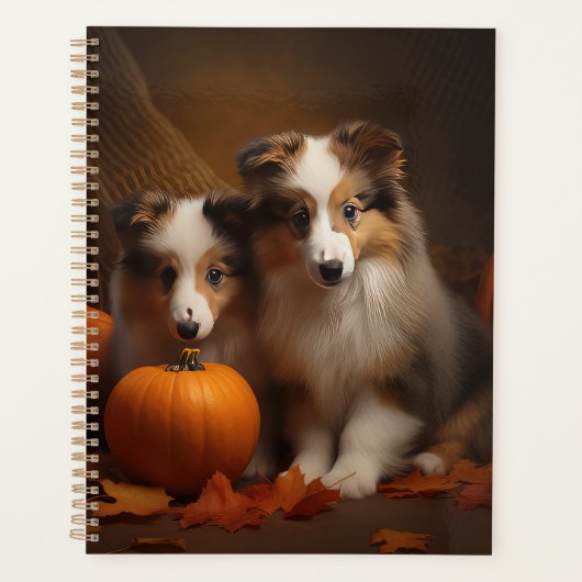 Shetland Sheepdog Welpe Autumn Delight Pumpen Planer (Vorderseite)