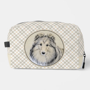 Shetland Sheepdog Welpen Malerei Sheltie Hunde Kun Waschbeutel