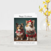 Shetland Sheepdogs Happy Christmas Card Karte (Gelbe Blume)