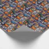 Shetland Sheepdogs in Halloween Costumes Geschenkpapier (Ecke)