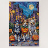 Shetland Sheepdogs in Halloween Costumes Puzzle (Vertikal)