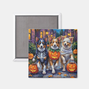 Shetland Sheepdogs in Halloween-Kostümen Magnet