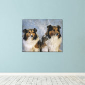 Shetland Sheepdogs Leinwanddruck (Insitu (Holzboden))