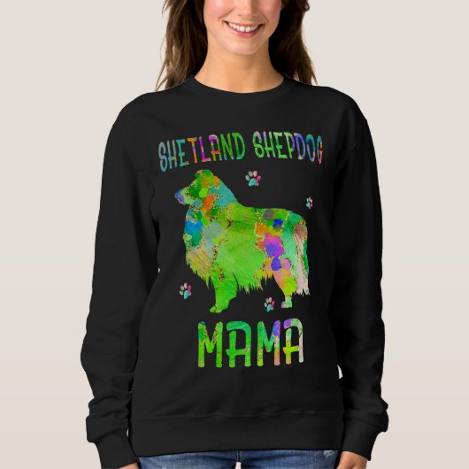 Shetland Shepdog Mama Mama Sweatshirt (Vorderseite)