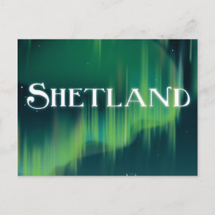 Shetland Vintage Reiseplakat Postkarte