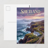 Shetlandinseln Schottland Postkarte (Vorne/Hinten)