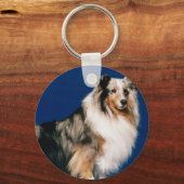 Shetlie (Merle) Schlüsselanhänger (Vorderseite)