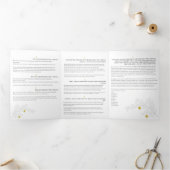 Sheva Brachos ~ 7 Jüdische Eheschließungen Dreifach Gefaltete Ankündigung (Innenseite)