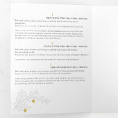 Sheva Brachos ~ 7 Jüdische Eheschließungen Dreifach Gefaltete Ankündigung (Innen Erste Seite)