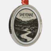 Sheyenne National Grassland Stream Ornament Aus Metall (Rechts)