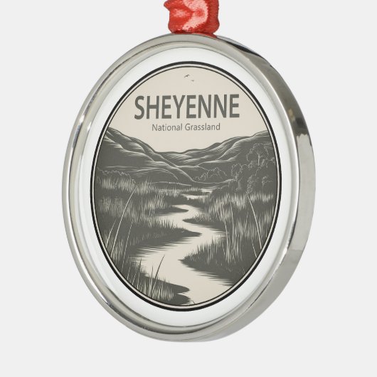 Sheyenne National Grassland Stream Ornament Aus Metall (Links)