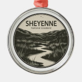 Sheyenne National Grassland Stream Ornament Aus Metall (Vorne)