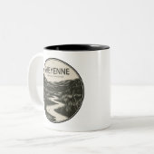Sheyenne National Grassland Stream Zweifarbige Tasse (Vorderseite Links)