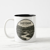 Sheyenne National Grassland Stream Zweifarbige Tasse (Links)