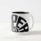 Shf-Logo-Schwarz-Tasse groß Zweifarbige Tasse (VorderseiteRechts)