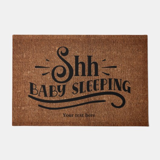 Shh.. Baby Schlafen Fußmatte (Vorderseite)