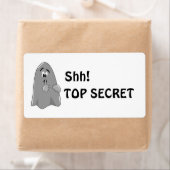Shh Cartoon Ghost Top Secret Halloween (Insitu)