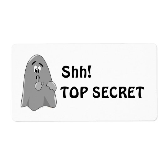 Shh Cartoon Ghost Top Secret Halloween (Vorne)