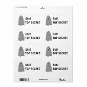 Shh Cartoon Ghost Top Secret Halloween (Vorne)