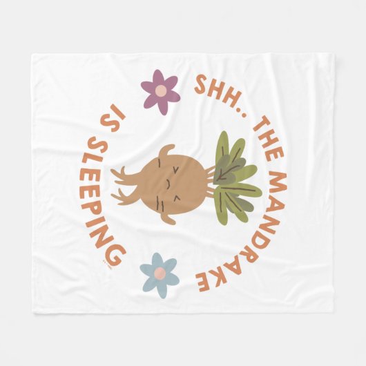 Shh.. Der Mandrake schläft Fleecedecke (Vorderseite (Horizontal))