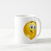 Shh emoji kaffeetasse (VorderseiteRechts)