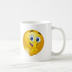 Shh emoji kaffeetasse