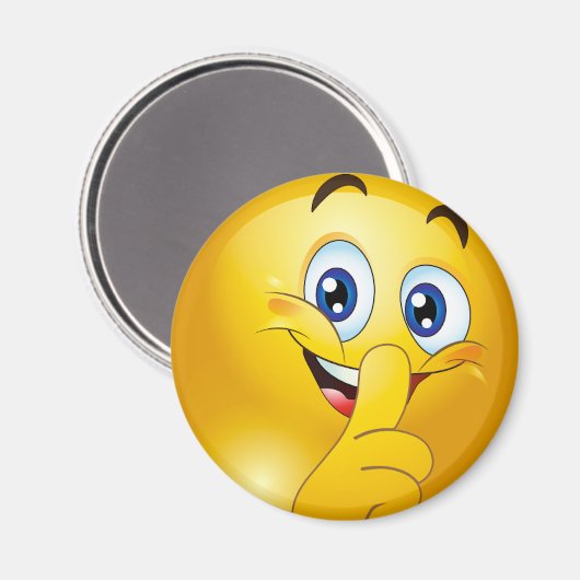 Shh emoji magnet (Vorderseite/Rückseite)