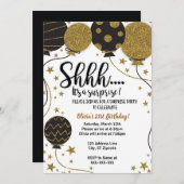 Shh.. Es ist ein überraschendes Party Einladung (Vorne/Hinten)