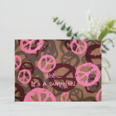 Shh...Es ist eine Überraschung!-Einladung-Friedens Einladung (Stehend Vorderseite)