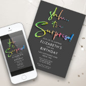 Shh...Es ist eine Überraschung zum Geburtstag Einladung