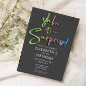 Shh...Es ist eine Überraschung zum Geburtstag Einladung