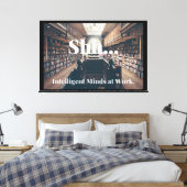 Shh... Intelligente Denkansätze in der Arbeitsbibl Leinwanddruck (Insitu (Schlafzimmer))