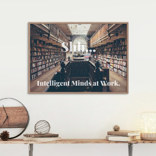 Shh... Intelligente Denkansätze in der Arbeitsbibl Leinwanddruck