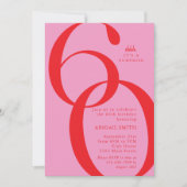 Shh It's a Surprise 60th Birthday Party Einladung (Vorderseite)