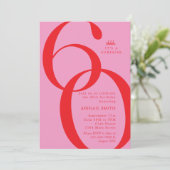 Shh It's a Surprise 60th Birthday Party Einladung (Stehend Vorderseite)