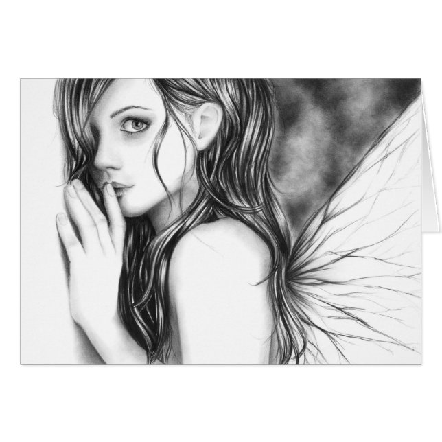 Shh jetzt feenhafte Karte (Vorderseite (Horizontal))